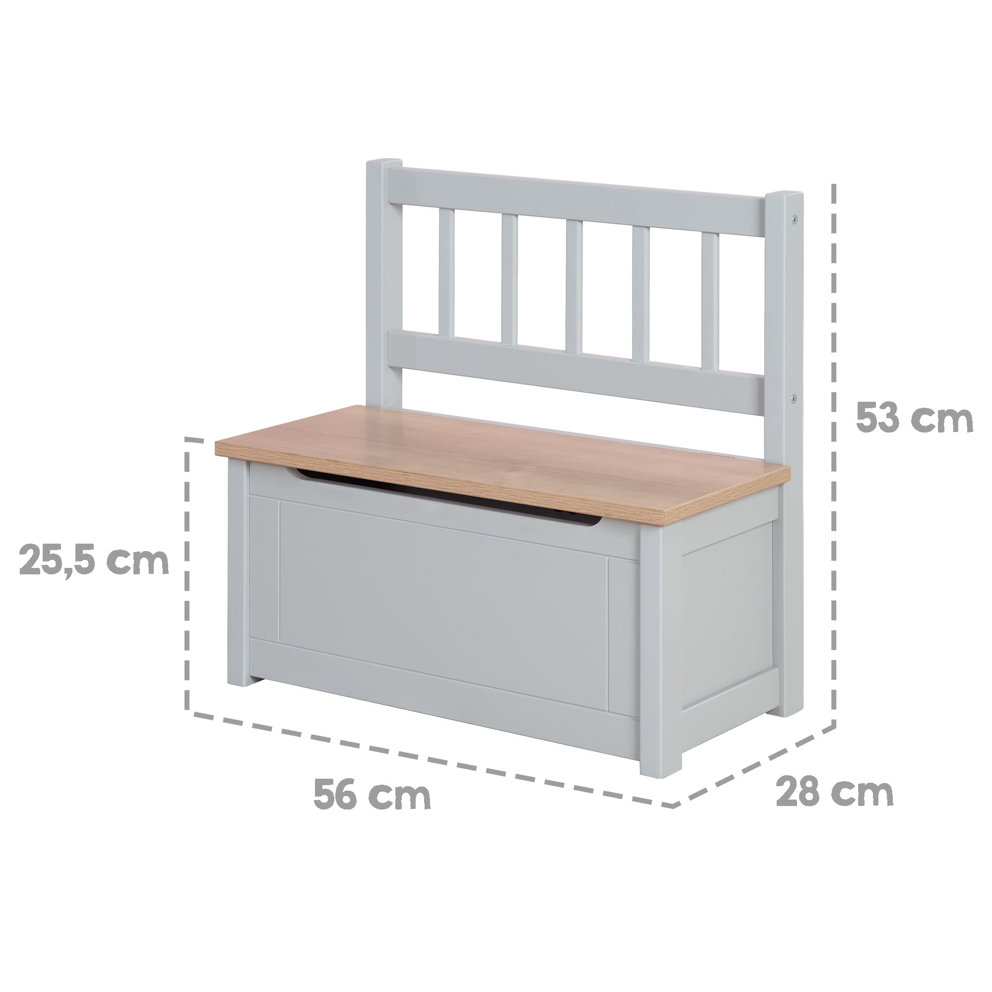 Roba 450050HTP Kindertruhenbank holz taupe – Spielmöbel - Produktbild 10