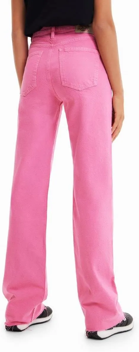 Desigual Damen Jeans - Pink, mit „Pink Panther“-Stickerei 22WWDD293056 GR. 42