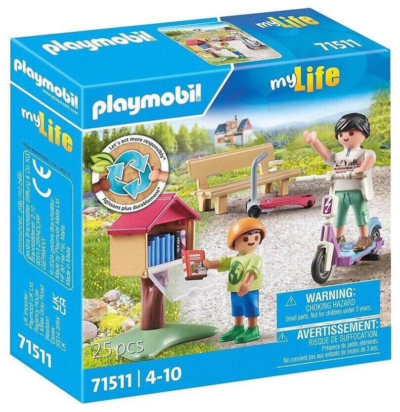 PLAYMOBIL 71511 Büchertausch Für Leseratten PLAYMOBIL, 71511, Büchertausch, Für, Leseratten, E-Scooter, Transport, Fahrzeug, Person