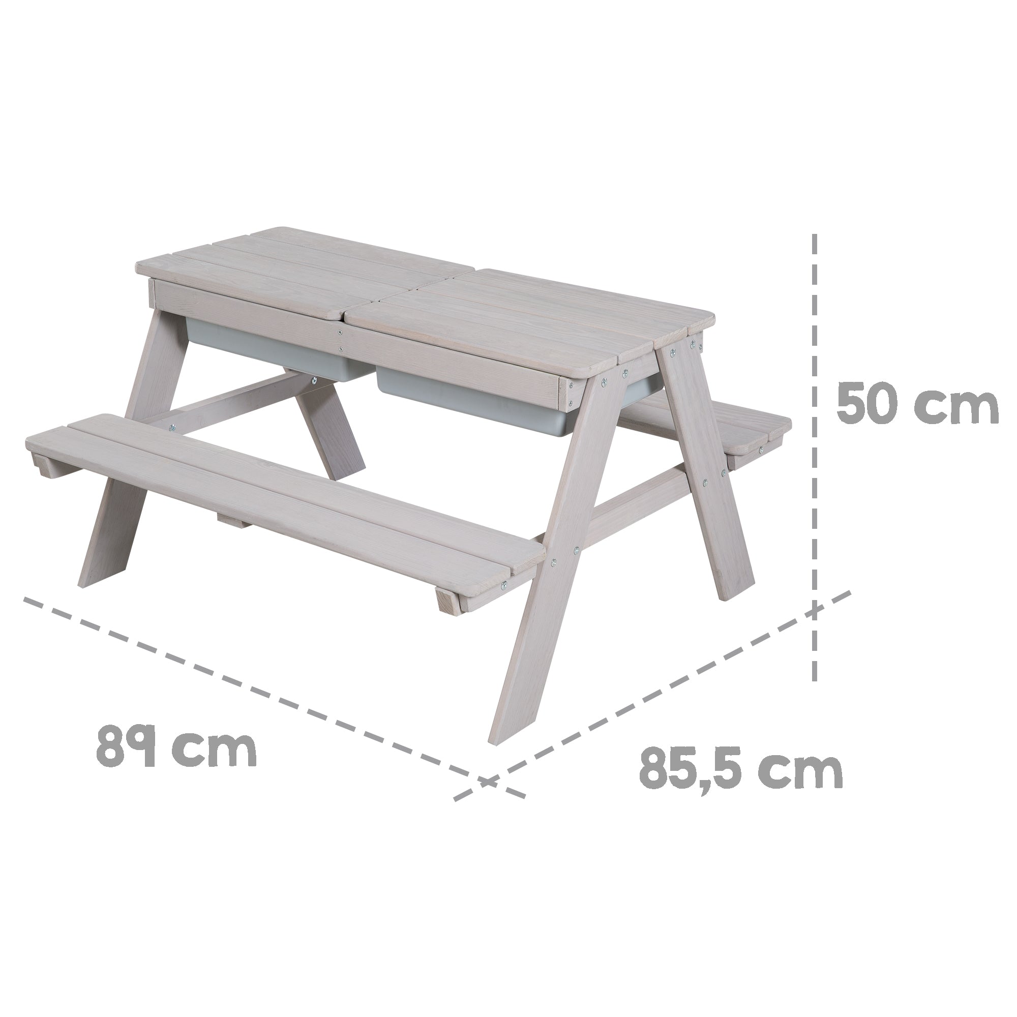Roba 456002GAV190 Kindersitzgarnitur & Matschtisch grau – Outdoor + - Bild 9 Roba 456002GAV190 Kindersitzgarnitur & Matschtisch grau – Outdoor + - Produktbild 9