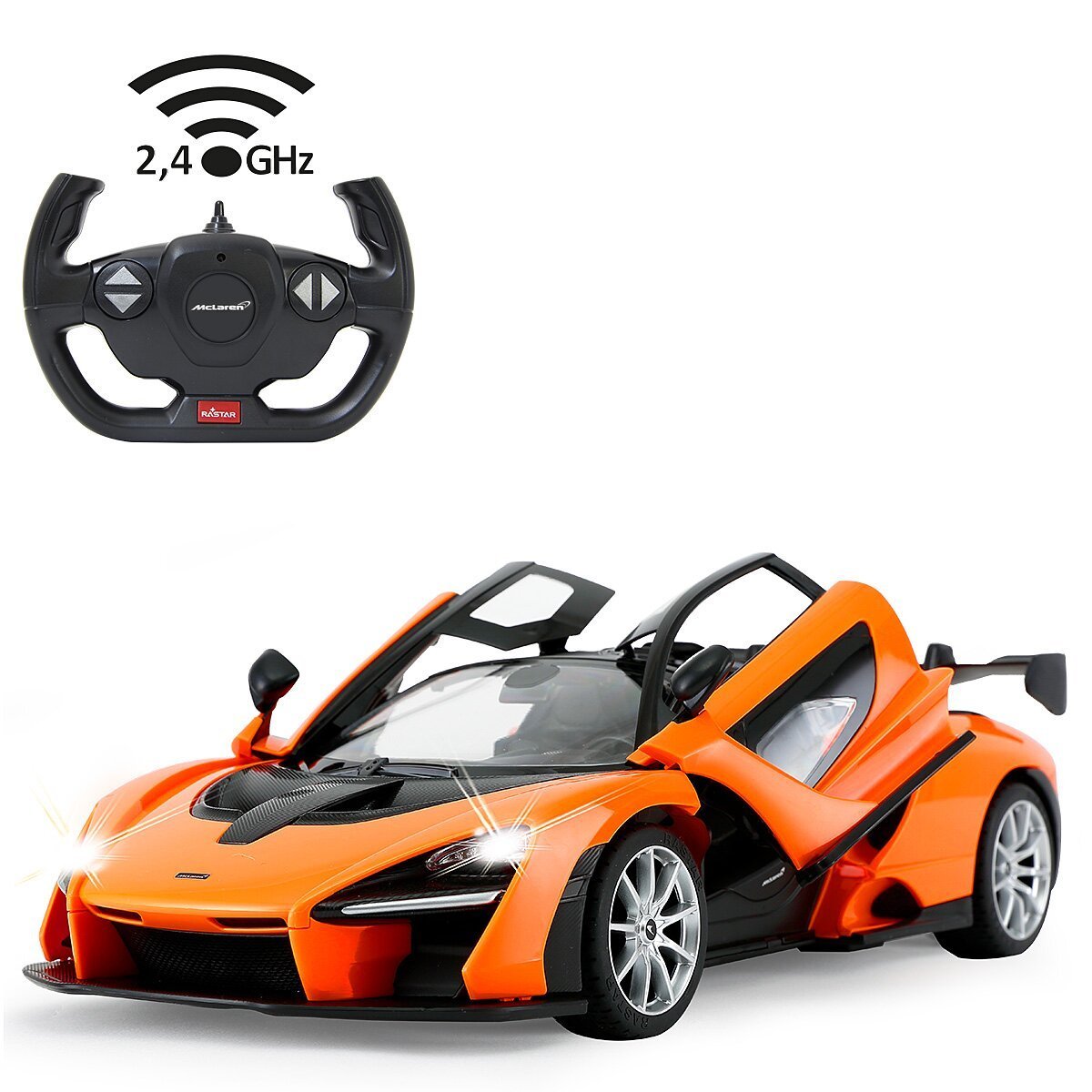 JAMARA McLaren Senna 1:14 orange 2,4GHz Tür manuell ab 6 Jahren
