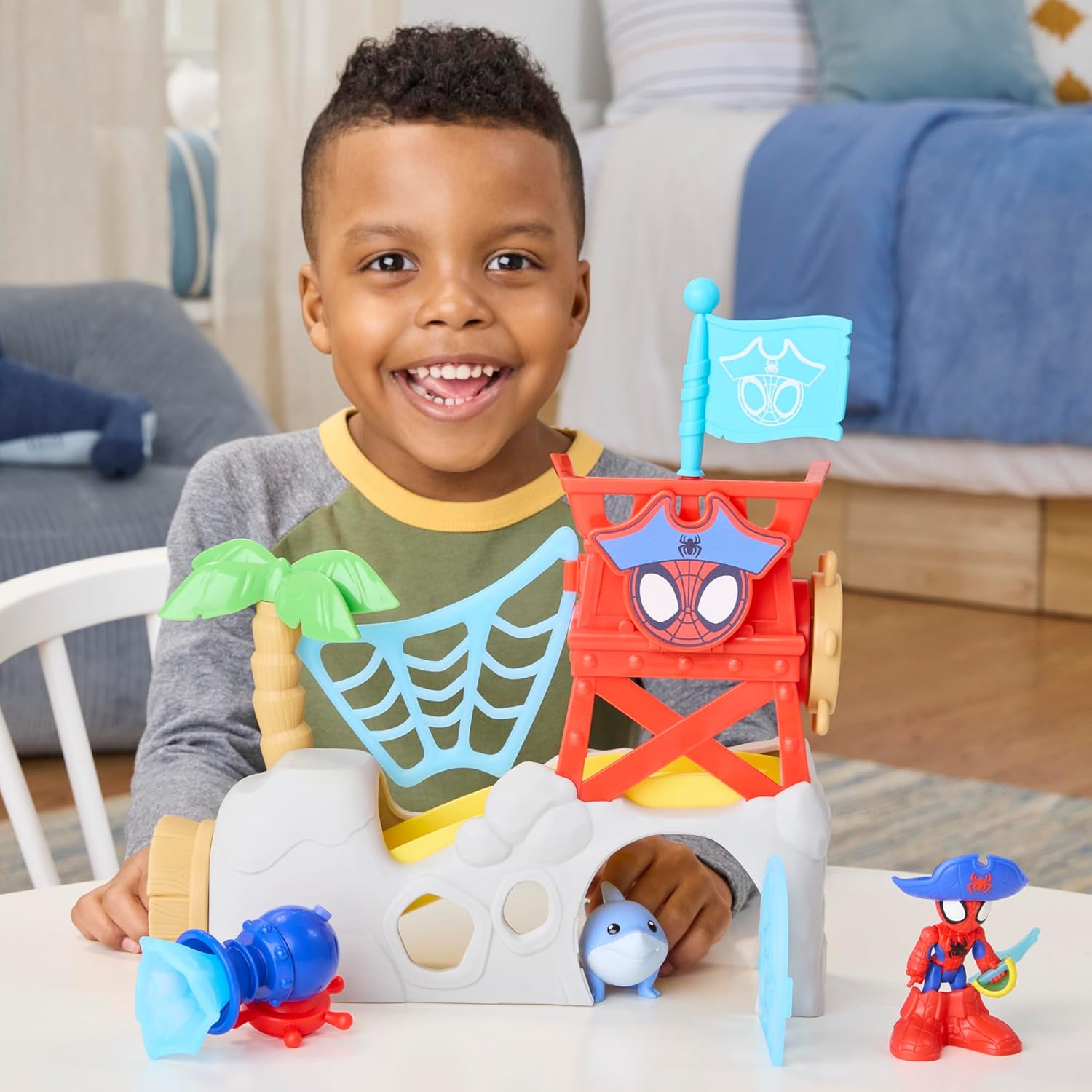 Marvel Spidey und Seine Super-Freunde Water-Webs Spidey Insel Spielset mit 2 Figuren Marvel Spidey und Seine Super-Freunde Water-Webs Spidey Insel Spielset mit 2 Figuren