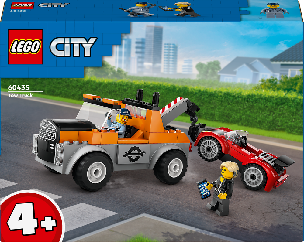LEGO, 60435, City, Abschleppwagen, mit, Sportauto, Maschine, Rad, Spielzeug, Abschleppwagen, Flugzeug