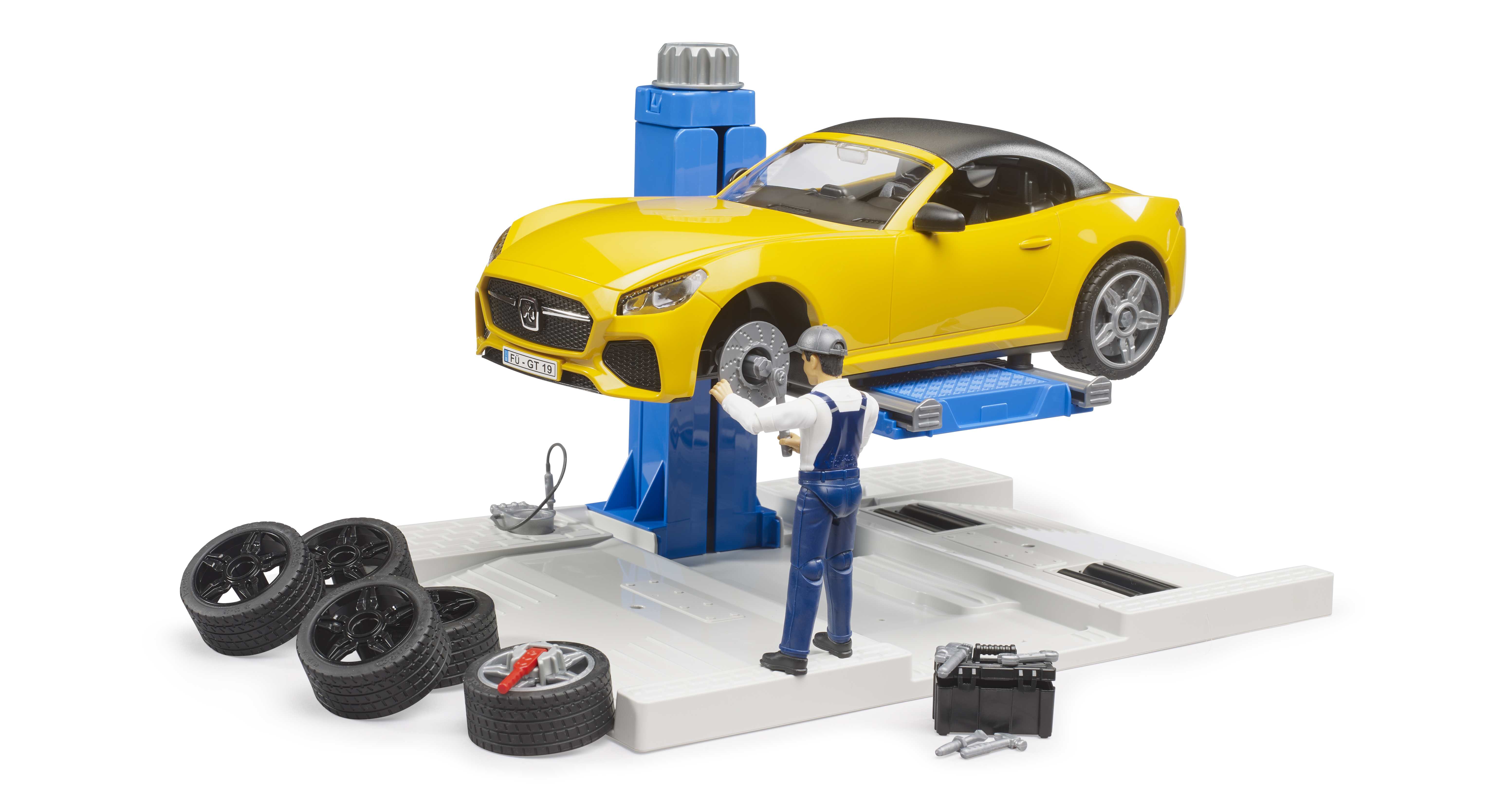 BRUDER 62112 - Bworld PKW Service Center mit BRUDER Roadster BRUDER 62112 - Bworld PKW Service Center mit BRUDER Roadster