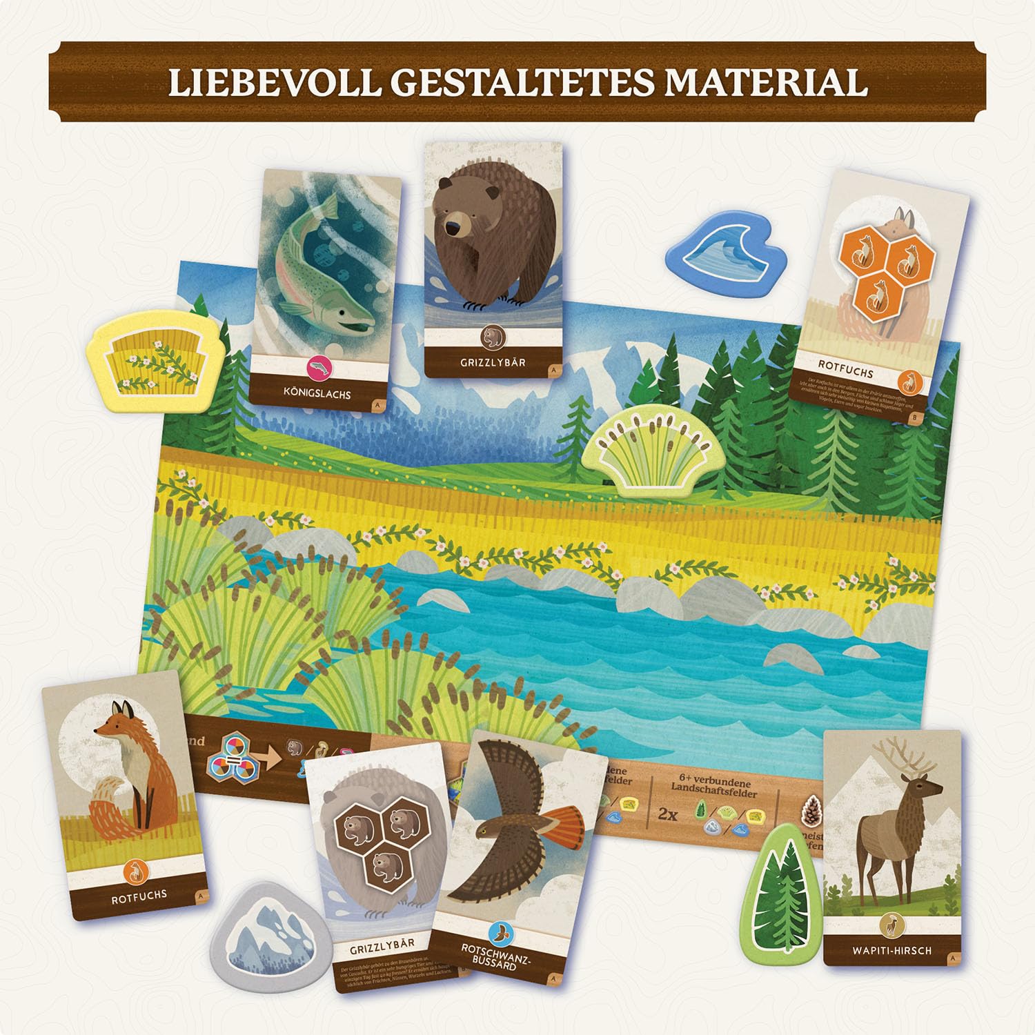 Kosmos Cascadia Junior - Taktisches Legespiel Mit Tieren & Natur 684884 Werbung, Plakat