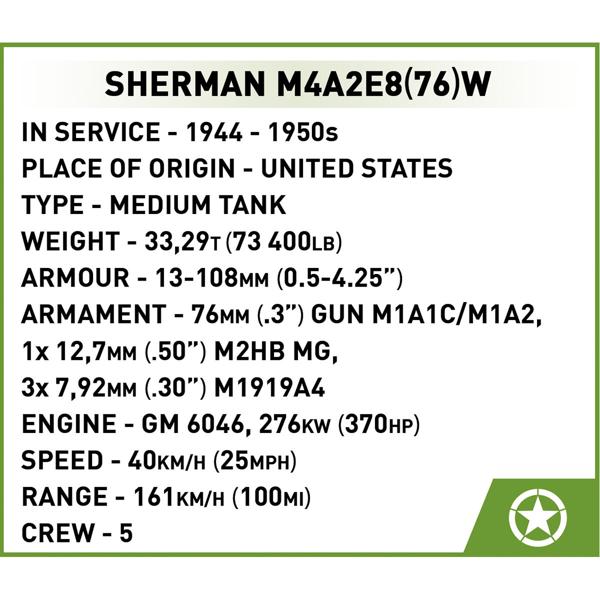 COBI 3118 - Sherman M4A2E8 (76) W - Bild 17 COBI 3118 - Sherman M4A2E8 (76) W - Bild 17