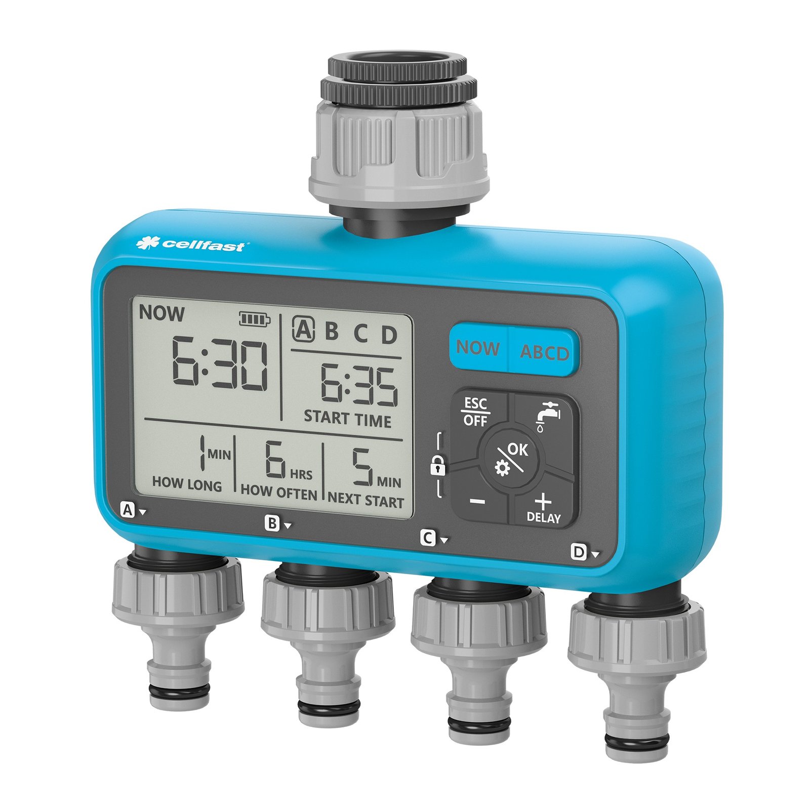 Cellfast CHRONOS CELLPRO 4-Wege Elektronischer Bewässerungscomputer Cellfast CHRONOS CELLPRO 4-Wege Elektronischer Bewässerungscomputer