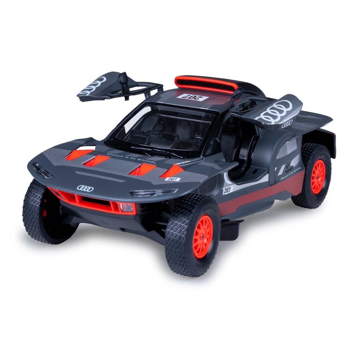 JAMARA AUDI RS Q e-tron Diecast 1:24 grau Tür manuell ab 14 Jahren