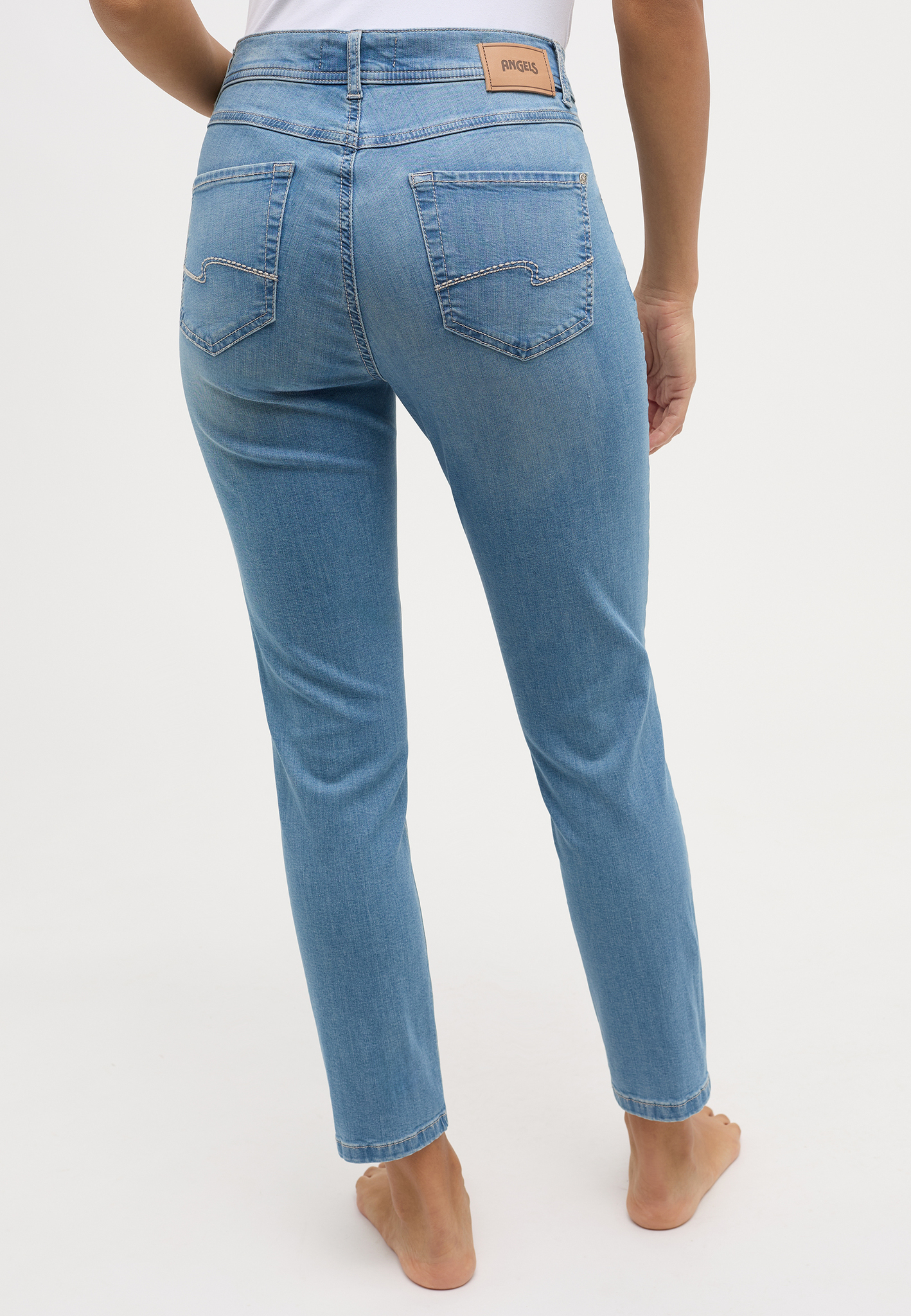 ANGELS 332681407 Damen Jeans Ornella Bea 7/8 Slim Fit - Sand