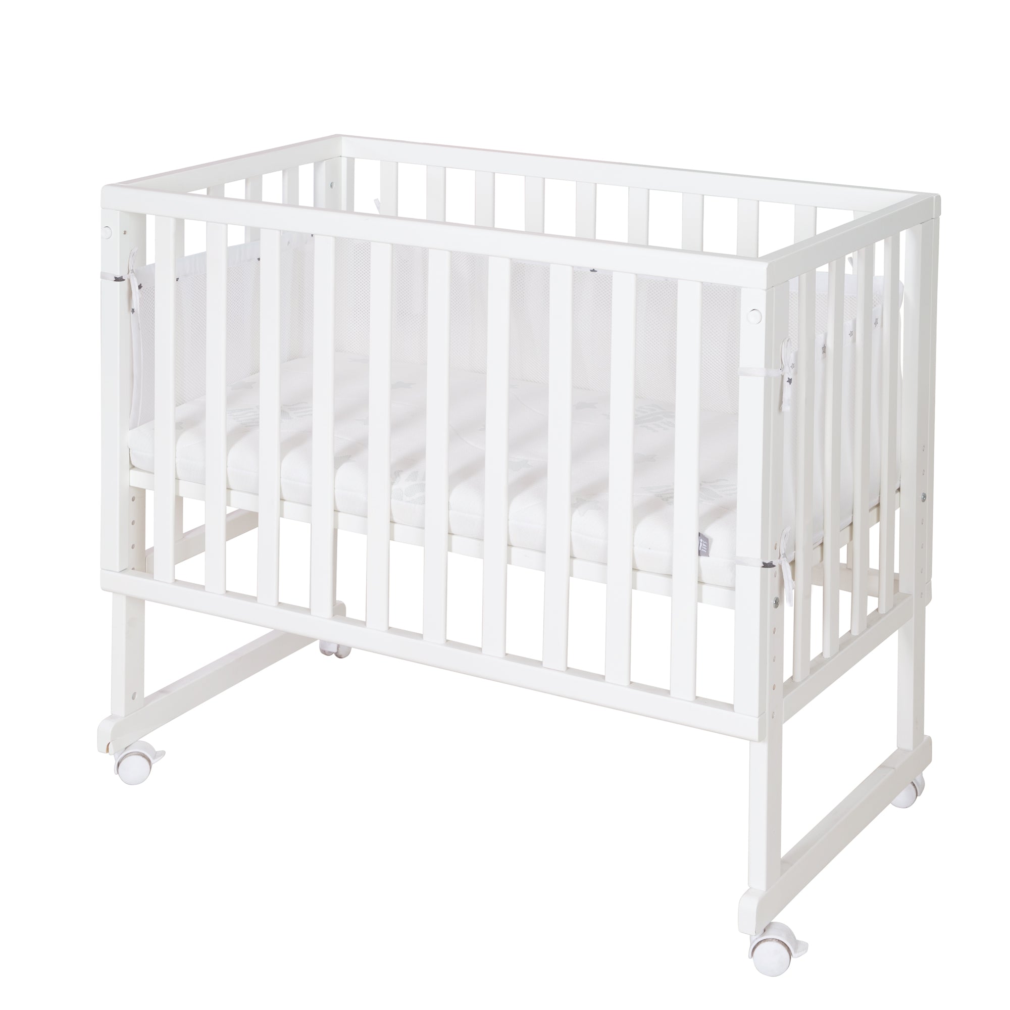 Roba 8961WE8M235 Stuben- Beistellbett 3in1, Barriere grau weiß – Stubenbetten - Bild 1 Roba 8961WE8M235 Stuben- Beistellbett 3in1, Barriere grau weiß – Stubenbetten - weiß - Stubenbetten - Produktbild 1