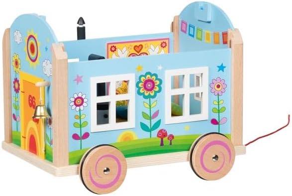 GOKI, 51440, Wohnwagen, Spirit12-teiliges, Spielset, aus, Holz, Textil GOKI 51440 Wohnwagen Spirit12-teiliges Spielset aus Holz Textil