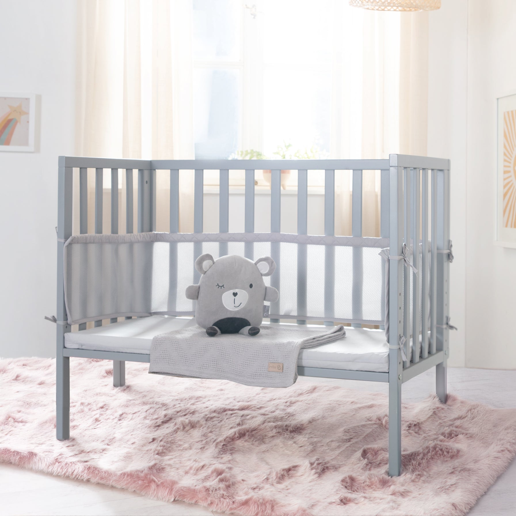 Roba 8970TP8V230 Beistellbett 2in1 roba Style grau taupe – Stubenbetten - Bild 2 Roba 8970TP8V230 Beistellbett 2in1 roba Style grau taupe – Stubenbetten - Produktbild 2