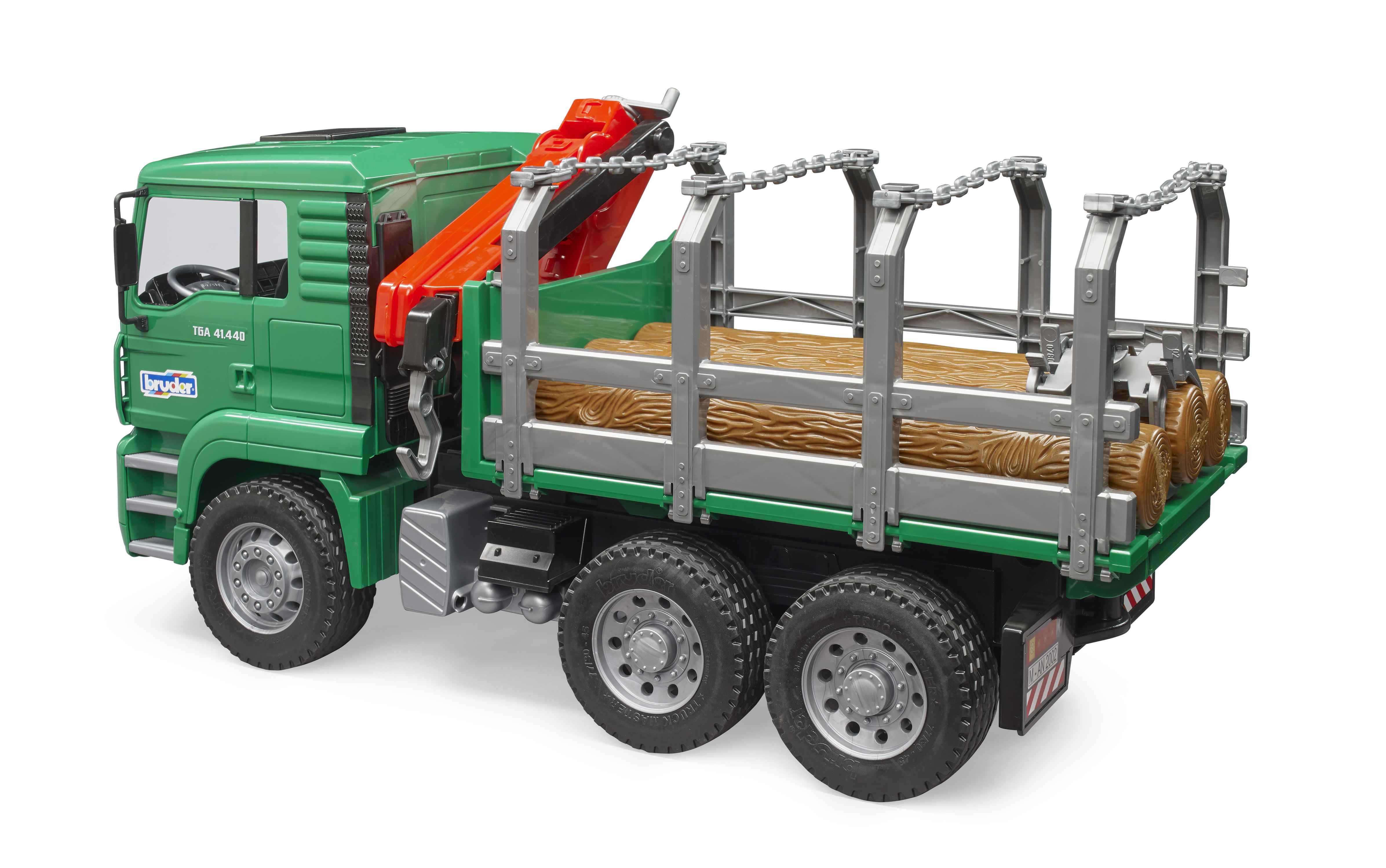 BRUDER 02769 - MAN Holztransport-LKW mit Ladekran und 3 Baumstämmen - Bild 3 BRUDER 02769 - MAN Holztransport-LKW mit Ladekran und 3 Baumstämmen - Bild 3