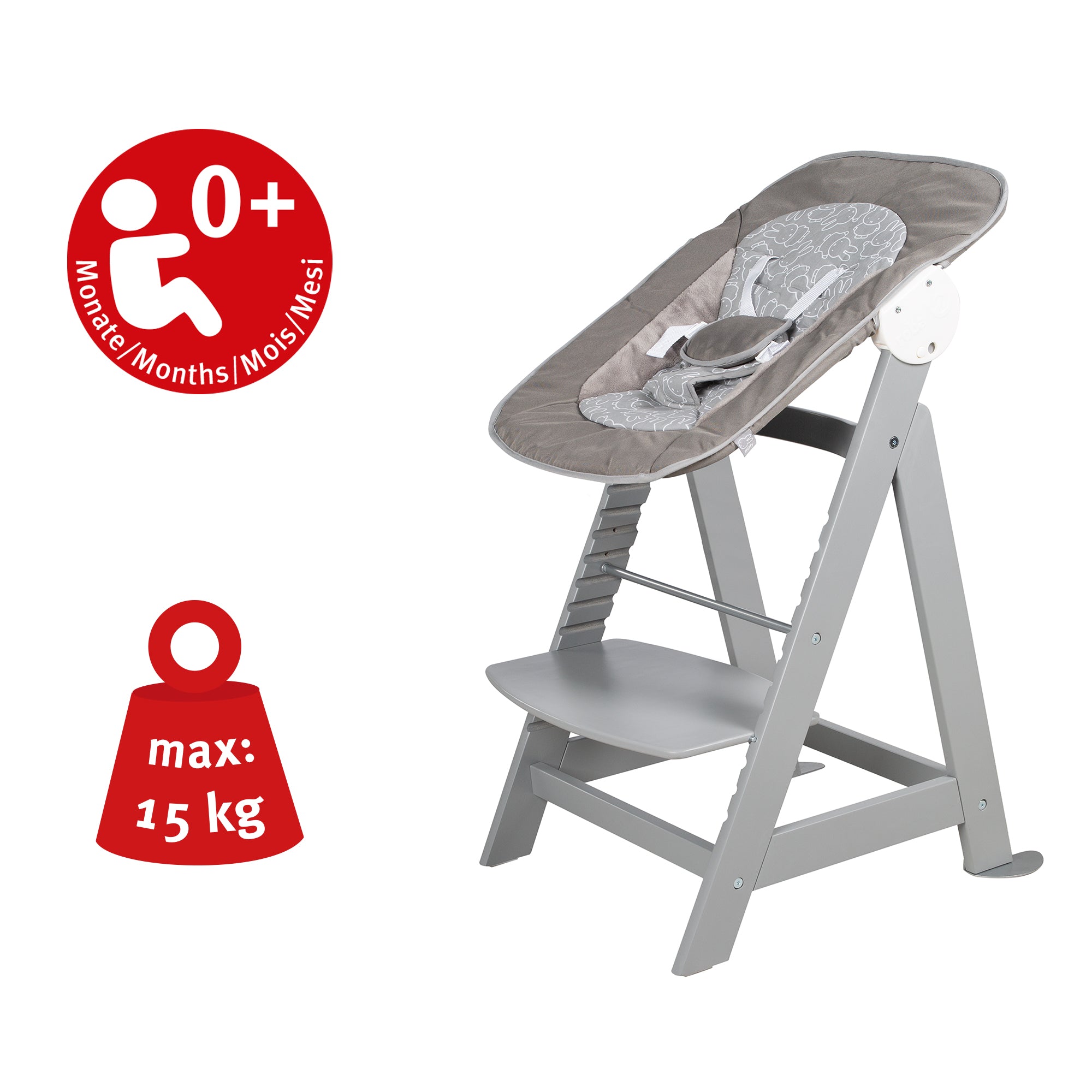 Roba 75063TPV210 Treppenhochstuhl, Set 2in1 Miffy taupe - Bild 6 Roba 75063TPV210 Treppenhochstuhl, Set 2in1 Miffy taupe - Produktbild 6