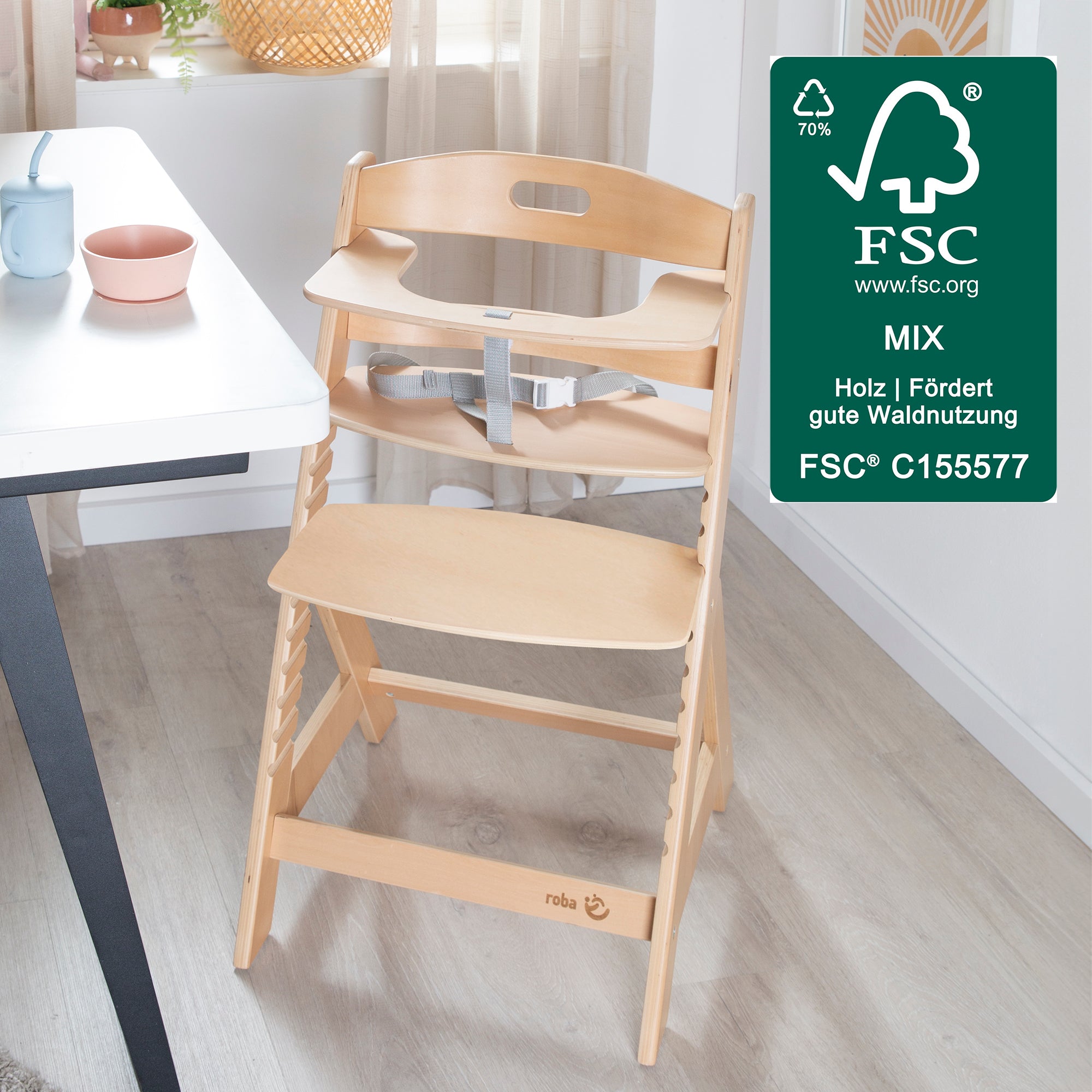 Roba 7577NAFSZU Hochstuhl natur lackiert - Produktbild 15