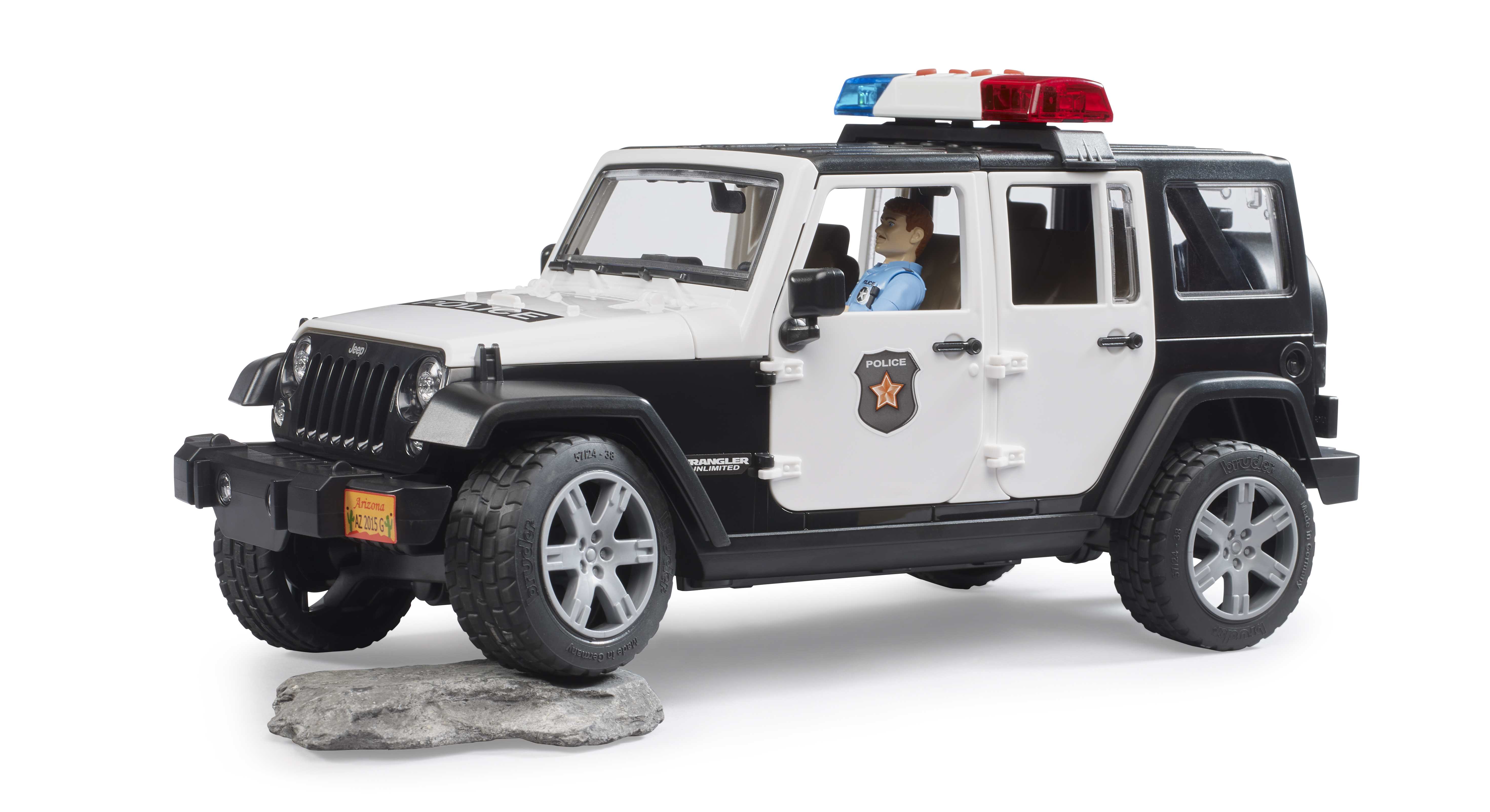 BRUDER 02526 - Jeep Wrangler Unlimited Rubicon Polizei Fahrzeug mit Polizist und Ausstattung - Bild 3