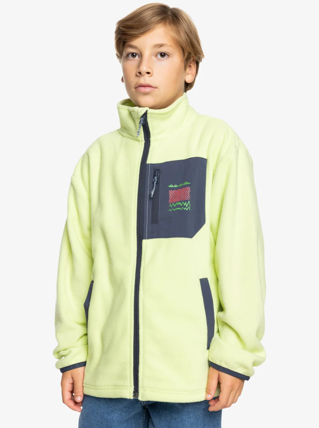 Quiksilver, Ice, Fields, Sweatshirt, mit, Reißverschluss, für, Jungen, 8, 16, Mintgrün