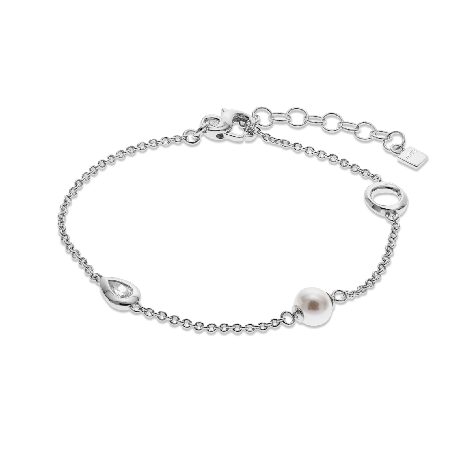 JETTE S.K2C02900 ARMBAND JOY SILBER M PERLE 17+3 CM JETTE S.K2C02900 ARMBAND JOY SILBER M PERLE 17+3 CM
