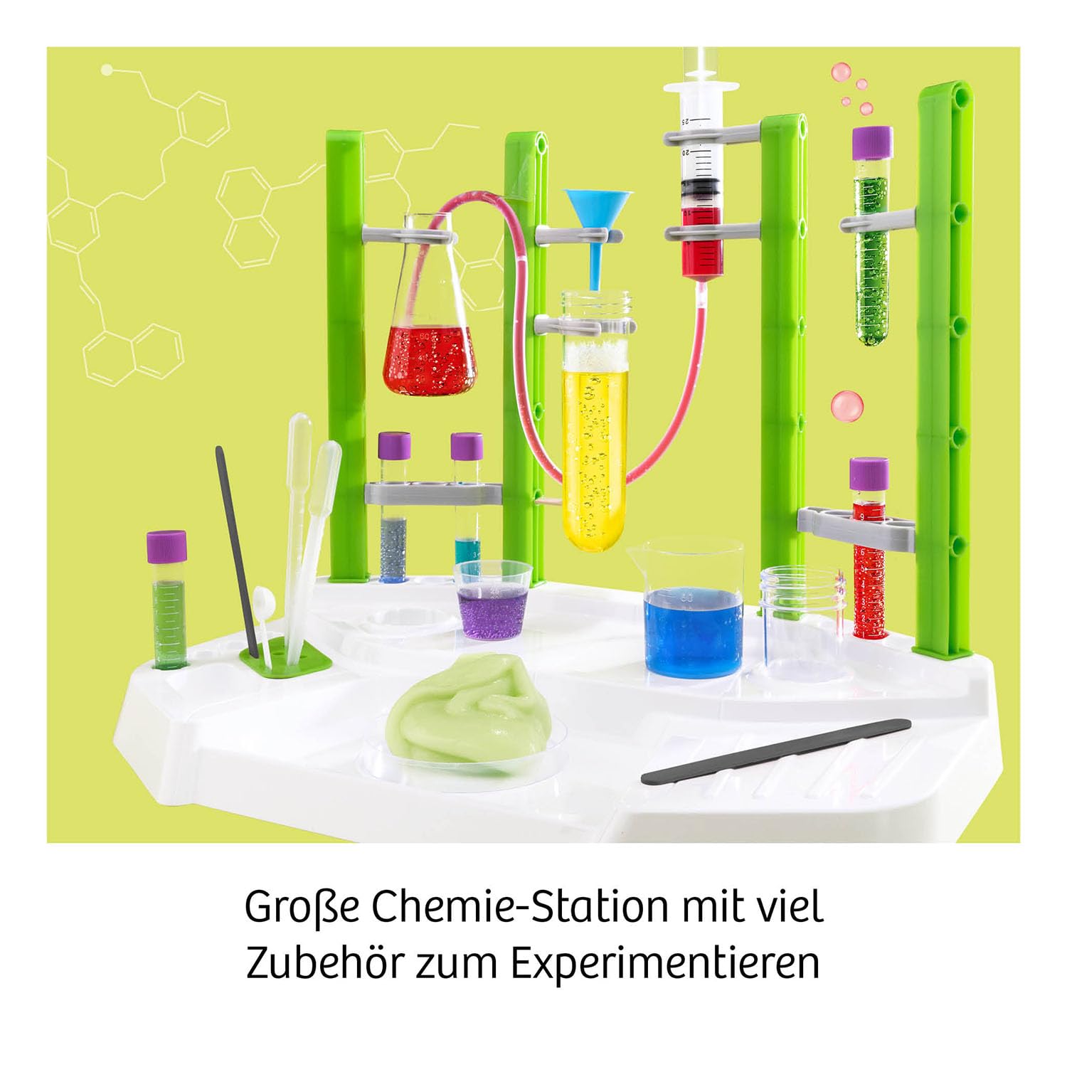 Kosmos Big Fun Chemistry - Faszinierendes Chemielabor Mit Schleim. Farbspielen & Blubber-Effekten 645649 Labor