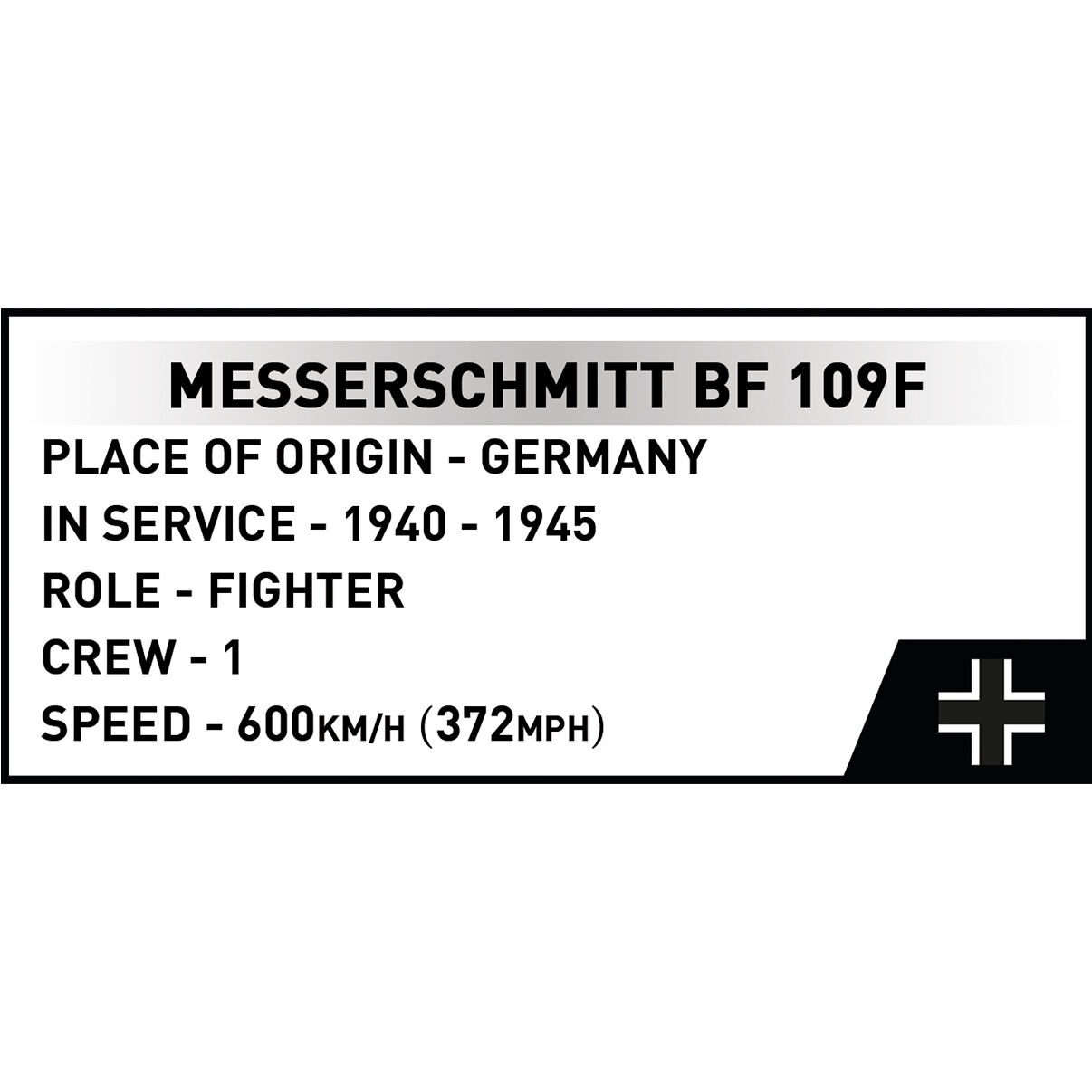 COBI 5873 - Messerschmitt BF-109F - Bild 10 COBI 5873 - Messerschmitt BF-109F - Bild 10