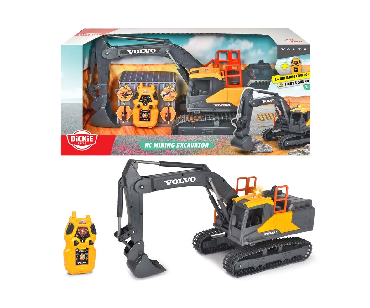 Dickie, Toys, RC, Volvo, Mining, Excavator, 203729018, Maschine