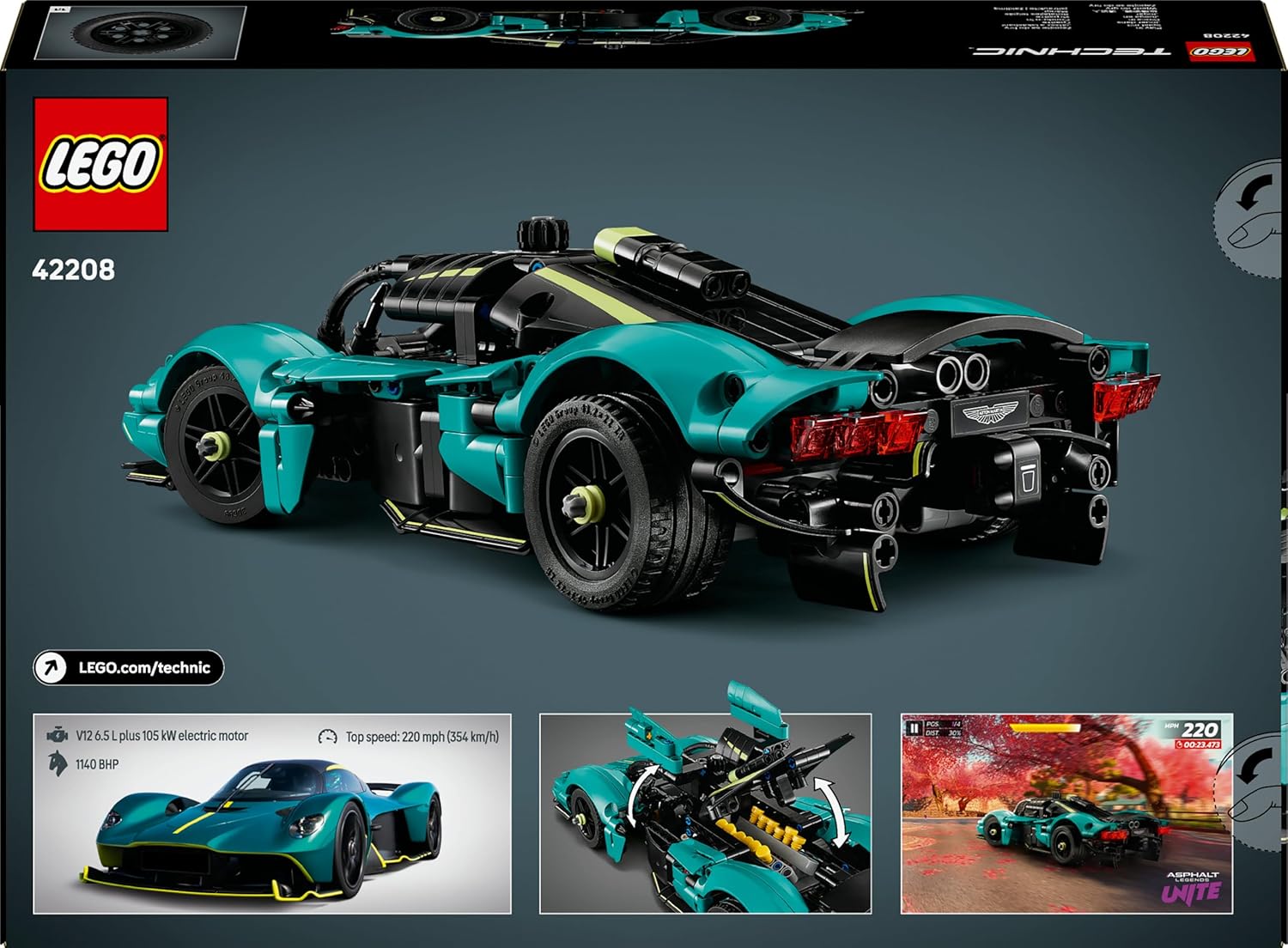 LEGO® Technic 42208 Aston Martin Valkyrie Auto, Fahrzeug, Rad, Sportwagen, Sprach