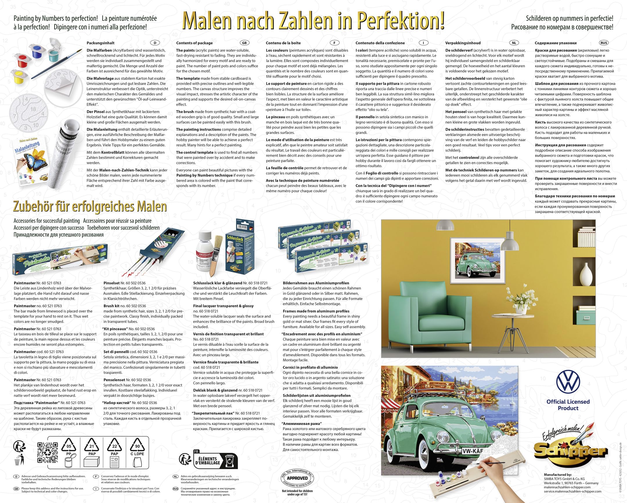 Schipper Mnz - Volkswagen Käfer - Klassische Autofaszination Als Malerlebnis 609130912 Werbung, Plakat, Auto, Transport, Fahrzeug