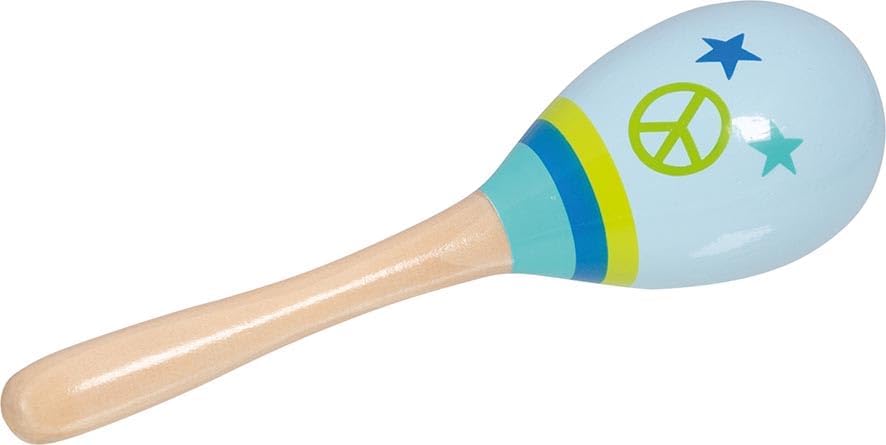GOKI, 61843, Maracas, PeaceBuntes, Rasselinstrument, für, Kinder, ab, 3, Jahren GOKI 61843 Maracas PeaceBuntes Rasselinstrument für Kinder ab 3 Jahren