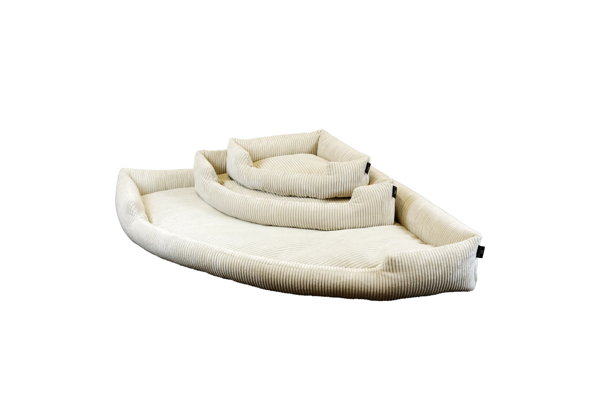 Rohrschneider RS 22336 Eck-Kuschelsofa Tabby Cord – Sofa mit Wendekissen GR.3 Beige