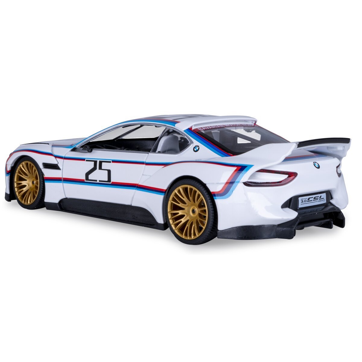 JAMARA BMW 3.0 CSL Hommage R Diecast 1:24 weiß inkl. Knopfzellen ab 3 Jahren