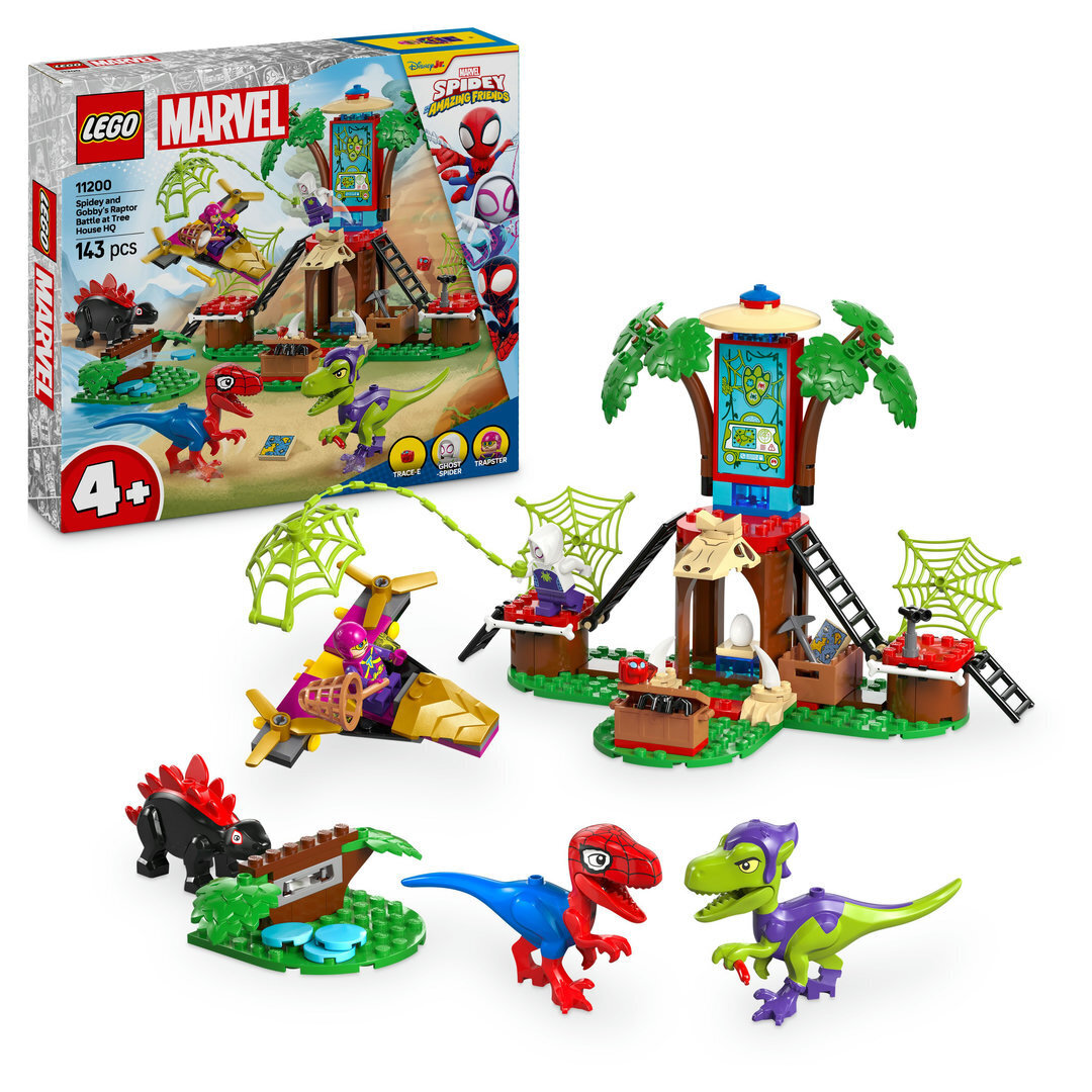 LEGO® Spidey und seine Superfreunde 11200 Showdown am Baumhaus: Spidey-Rex vs. Gobby-Raptor Spielzeug, Spielbereich