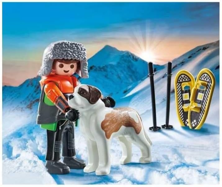 PLAYMOBIL 71741 - My Life: Wanderer mit Bernhardiner im Schneeset Person, Kleidung, Handschuh