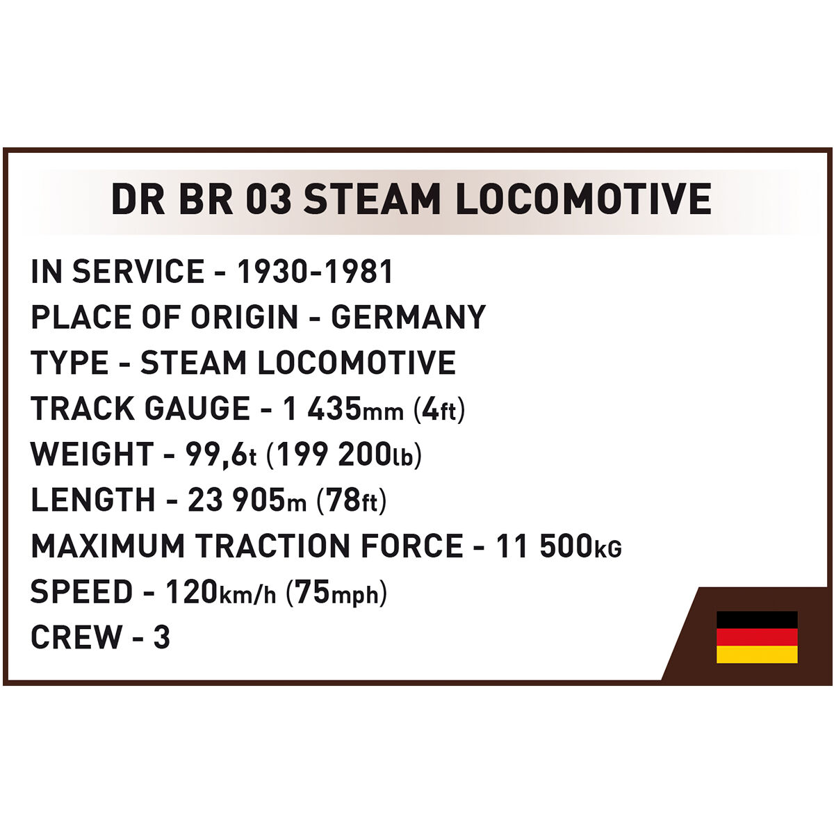 COBI 6286 - DR BR 03 STEAM Locomotive & Watercrane - Bild 18 COBI 6286 - DR BR 03 STEAM Locomotive & Watercrane - Bild 18