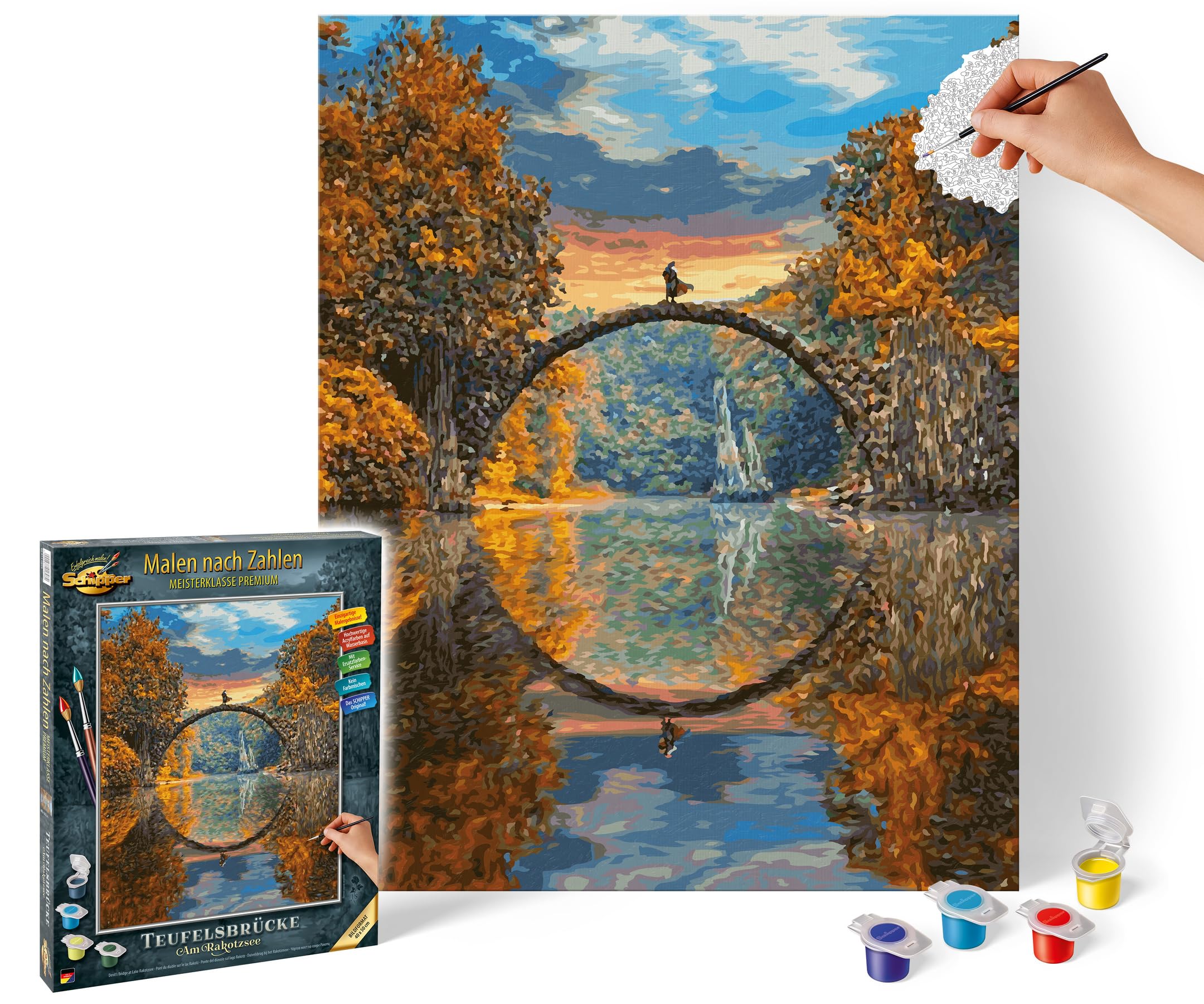 Schipper Mnz Teufelsbrücke Am Rakotzsee Magische Landschaft Zum Selbermalen 609130898 Kunst, Malerei, Pinsel, Werkzeug, Baum