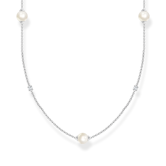 Thomas, Sabo, Kette, Charm-Club, Mit, Perlen, Silber, Länge, 90, Cm, Ke2125-167-14, Zubehor, Schmuck, Halskette, Diamant, Edelstein