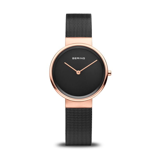 Bering 14531-166 Damenuhr, Milanaise, Schwarz/Rose Bering 14531-166 Damenuhr, Milanaise, Schwarz/Rose