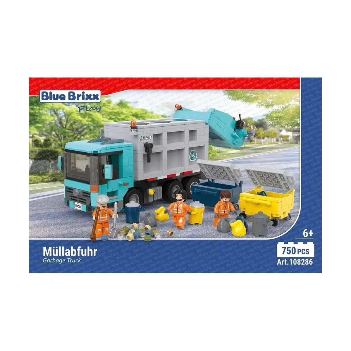 BlueBrixx - Müllabfuhr Person, Transport, Lastwagen, Fahrzeug