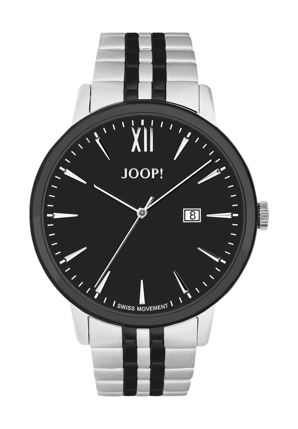 JOOP! Uhr - aus Edelstahl mit Teil-IP Black Beschichtung, graues Zifferblatt, Datumsanzeige, Ronda Swiss Made Uhrwerk, wasserdicht bis 10 bar, Herren JOOP! Uhr - aus Edelstahl mit Teil-IP Black Beschichtung, graues Zifferblatt, Datumsanzeige, Ronda Swiss Made Uhrwerk, wasserdicht bis 10 bar, Herren