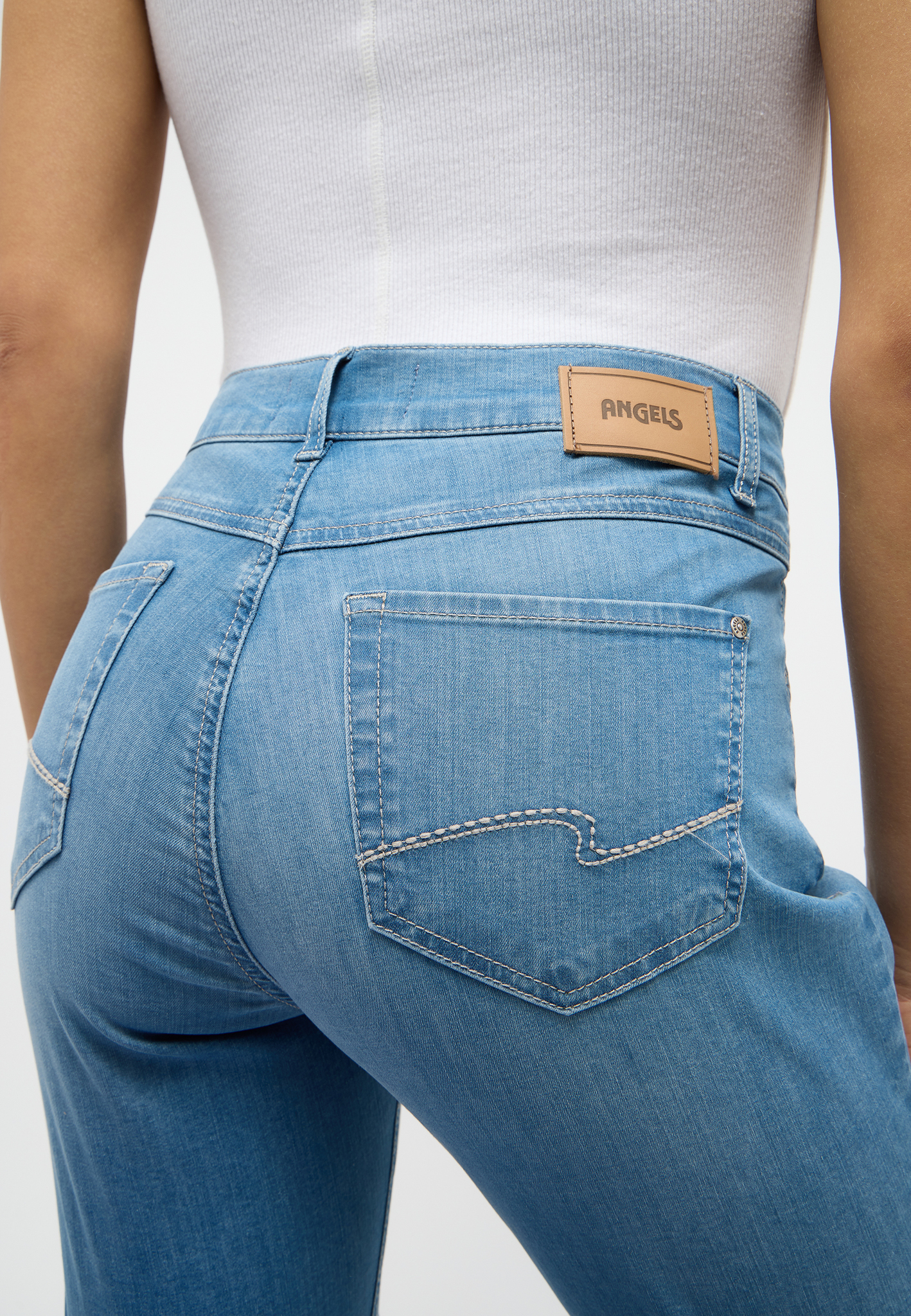 ANGELS 332340030 Damen Jeans Cici Slim Fit - Hellblau