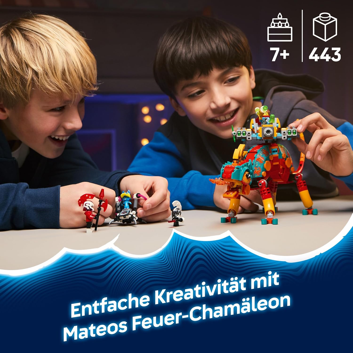 LEGO® DREAMZzz 71492 Mateos Feuer-Chamäleon Werbung, Plakat, Junge, Kind, Person