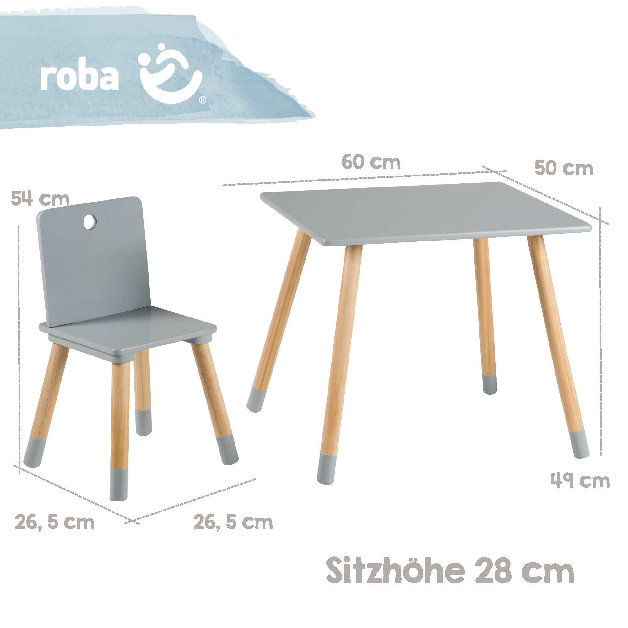 Roba 450019GA Kindersitzgruppe grau – Spielmöbel - Bild 7 Roba 450019GA Kindersitzgruppe grau – Spielmöbel - Produktbild 7