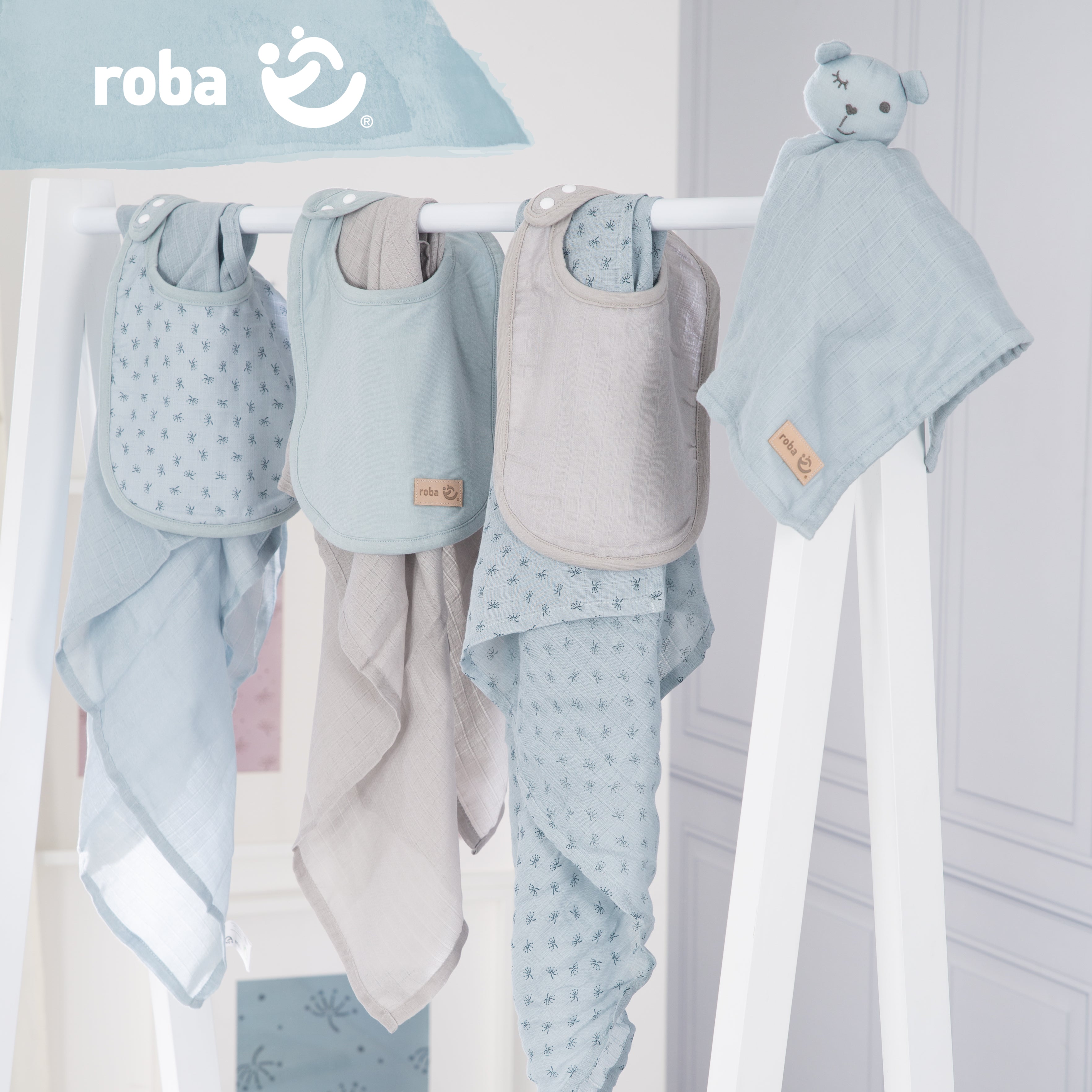 Roba 228S02T3 Geschenkset Baby Essentials türkis hell blau – Heim Textilien - Bild 2 Roba 228S02T3 Geschenkset Baby Essentials türkis hell blau – Heim Textilien - Produktbild 2
