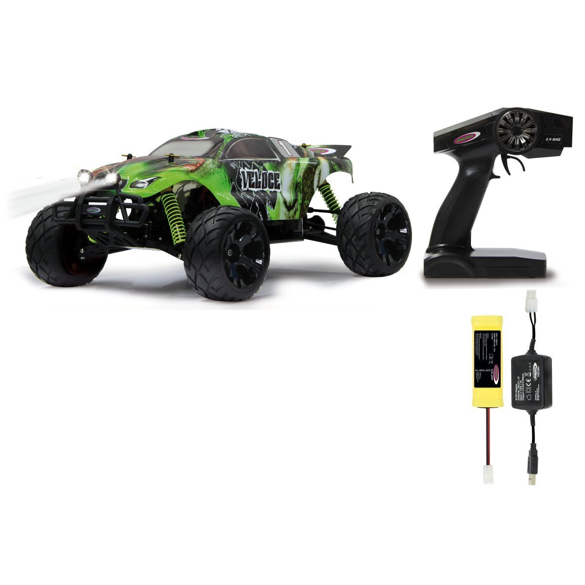 JAMARA Veloce Monstertruck 4WD 1:10 NiMh 2,4GHz mit LED ab 14 Jahren