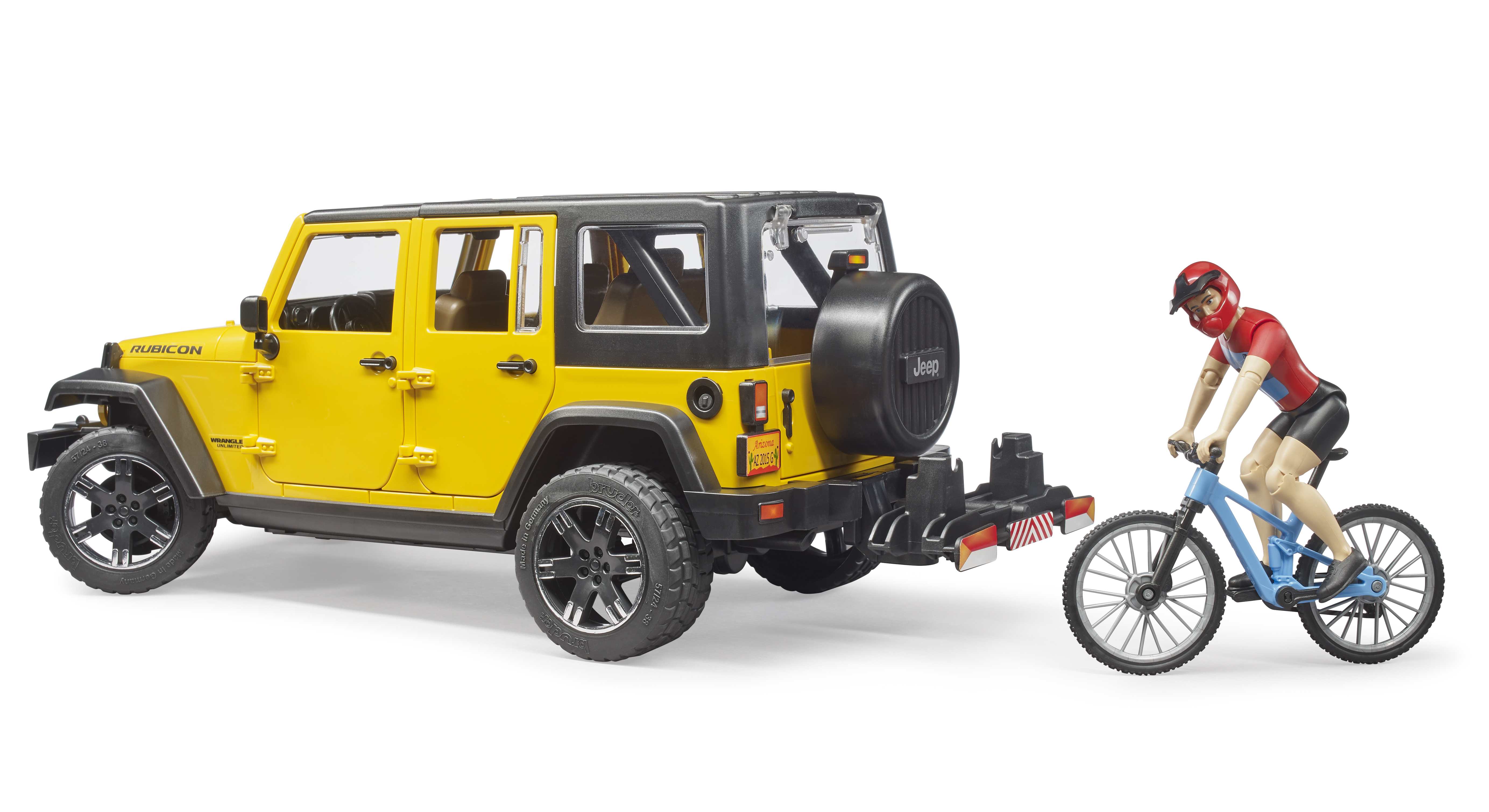 BRUDER 02543 - Jeep Wrangler Rubicon Unlimited mit Mountainbike und Radfahrer - Bild 6