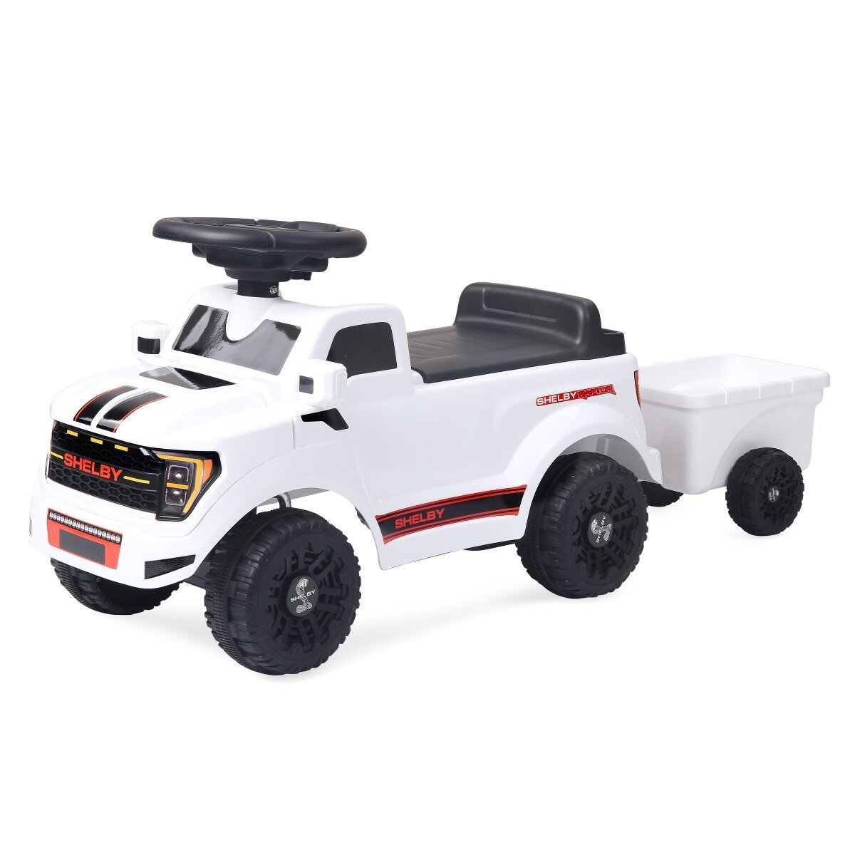 JAMARA Rutscher Shelby Ford F-150 Raptor mit Anhänger weiß ab 18 Monaten