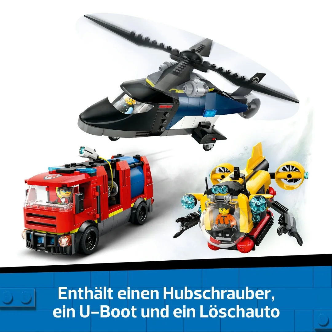 LEGO® City 60462 Kombinationsset mit Hubschrauber, Löschauto und U-Boot LEGO® City 60462 Kombinationsset mit Hubschrauber, Löschauto und U-Boot