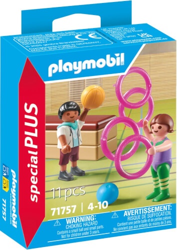 PLAYMOBIL 71757 - Special Plus: Kinderturnen mit Turngeräten & Figuren Junge, Kind, Männlich, Person, Basketball (Ball)