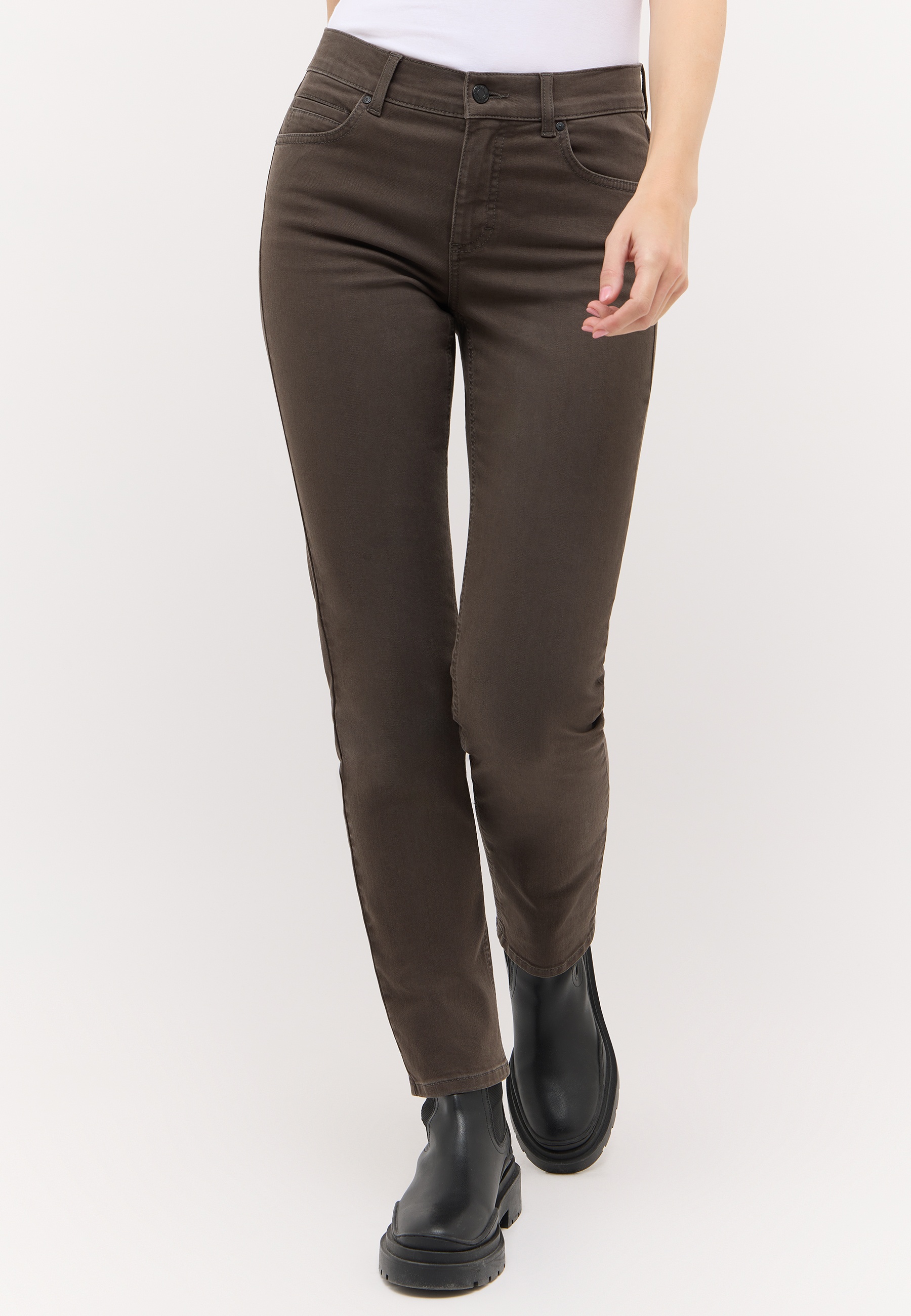 ANGELS 346340030B Damen Jeans Cici Slim Fit - Braun - 1 ANGELS 346340030B Damen Jeans Cici Slim Fit - Braun - 1
