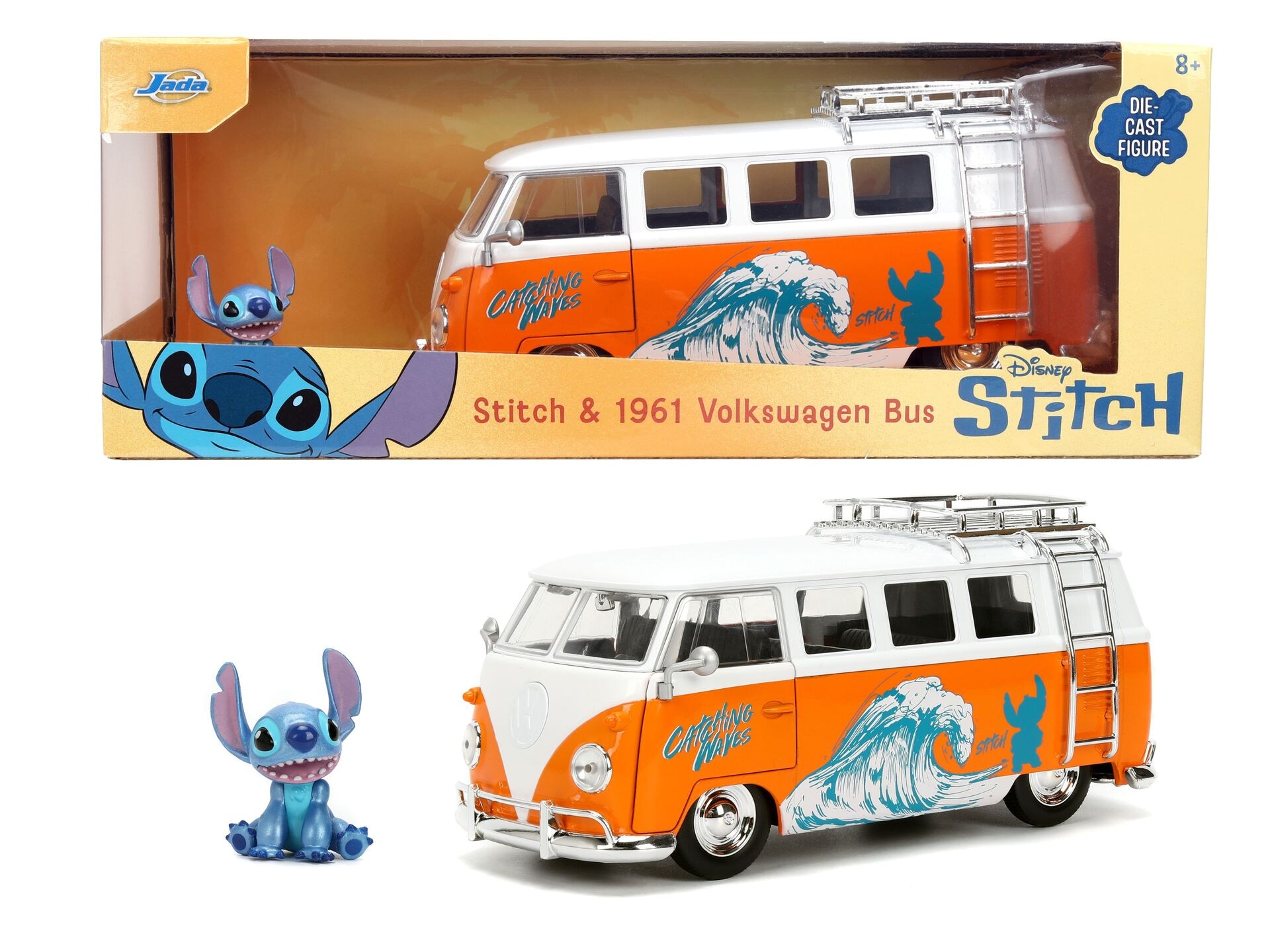 Stitch 1961 VW Bus 1:24 - SIMBA - SIMBA 9336340314R00 Produktfoto - SIMBA - Stitch 1961 VW Bus 1:24 - Modell SIMBA 9336340314R00 Produktbild fuer Online-Shop