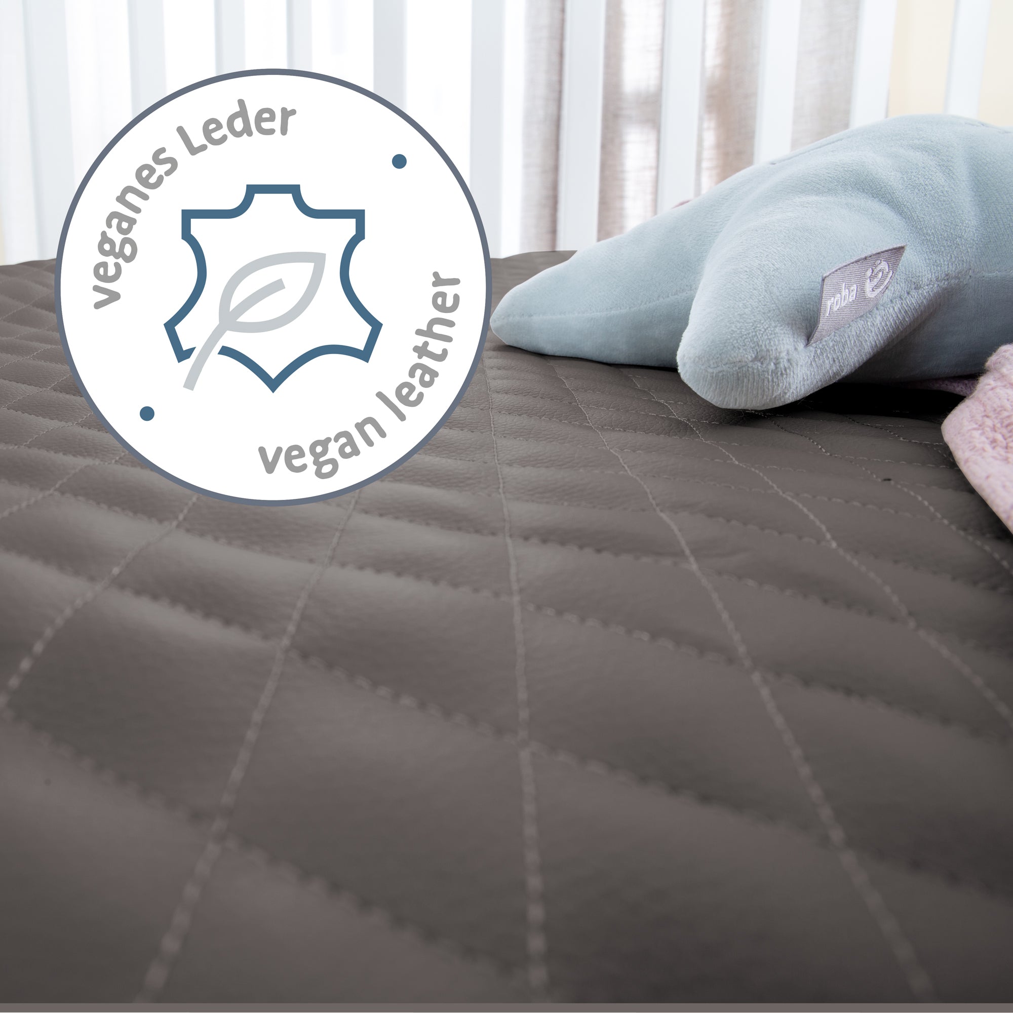 Roba 0232WEL250 Laufgitter 6-eckig Graphite gesteppt weiß - Produktbild 10